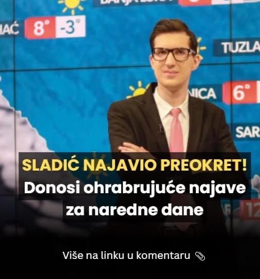 Nedim Sladić najavio preokret: Poruka koja će obradovati hiljade građana u BiH