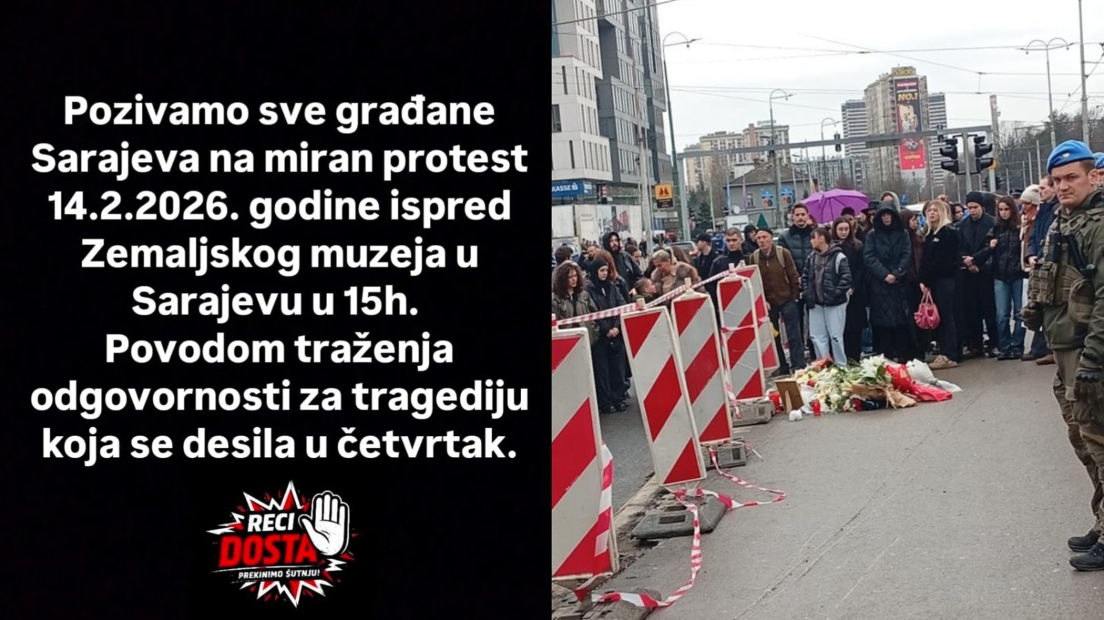Reci dosta: “Građani se i danas okupljaju na mjestu tragedije”