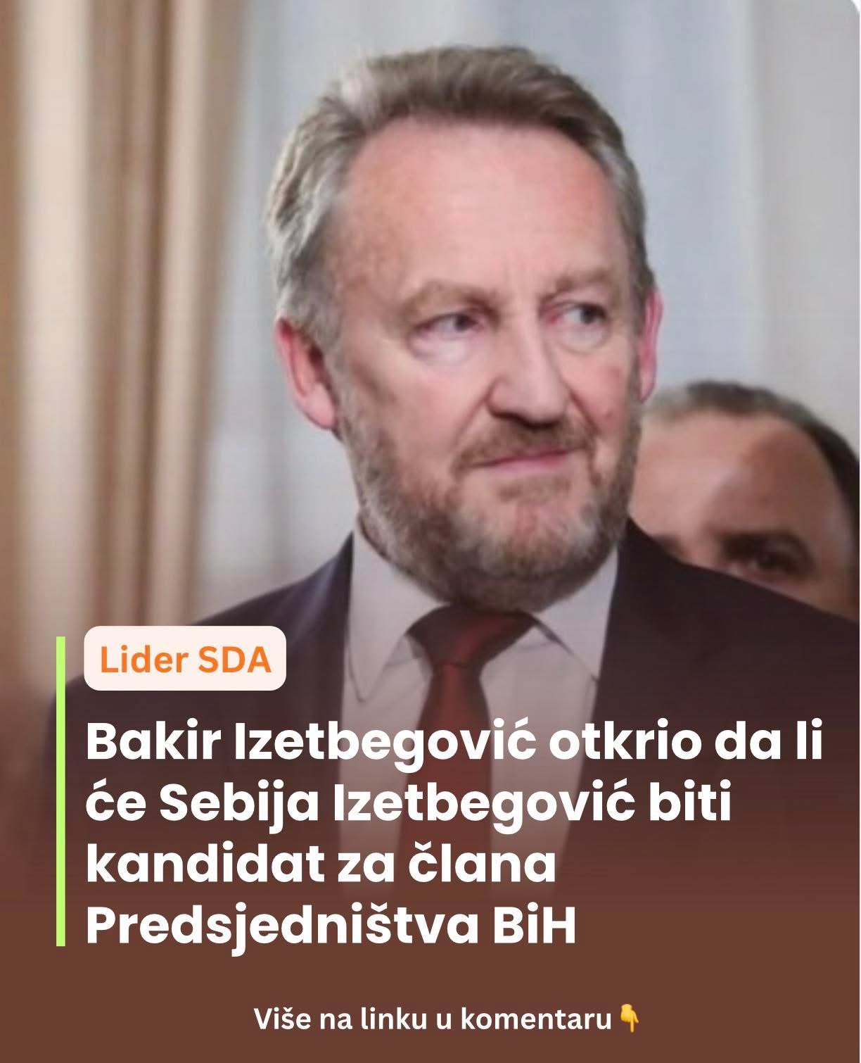 Bakir Izetbegović potvrdio da li će Sebija Izetbegović biti kandidat za člana Predsjedništva BiH