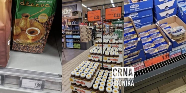 Fotografije iz Njemačke šokirale građane BiH: Nutella, maslac i kafa jeftiniji nego kod nas