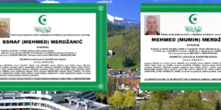 Tuga: Očevo srce nije izdržalo nakon smrti sina. Danas dženaza Mehmedu i Esnafu Merdžaniću