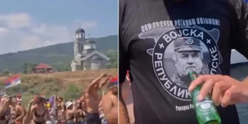 Sramotni prizori: Učesnici Drinske regate uglas pjevali pjesmu koja poziva na zločine i nosili majice s likovima zločinaca