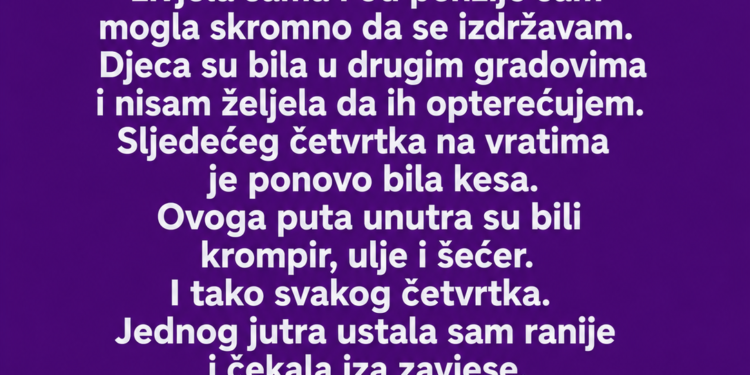 SVAKOG ČETVRTKA U ISTO VRIJEME KOMŠIJA MI JE OSTAVLJAO KESU NA KVAKI – TEK POSLIJE GODINU DANA SAZNALA SAM ZAŠTO