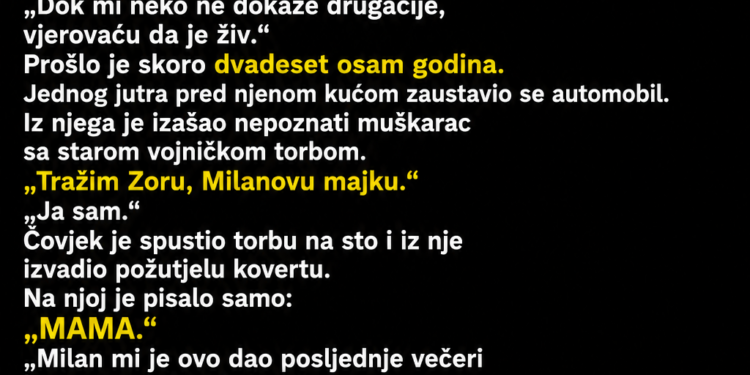 VOJNIK JE MAJCI POSLAO POSLJEDNJE PISMO IZ RATA – ALI JE ONO STIGLO TEK 28 GODINA KASNIJE