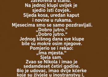 SVAKOG JUTRA JE SJEDIO SAM NA ISTOJ KLUPI – JEDNOG DANA OSTAVIO JE PORED MENE STARU FOTOGRAFIJU I REKAO: „POGLEDAJ ŽENU NA NJOJ“