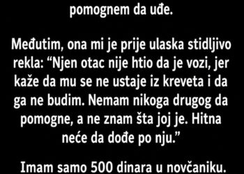 MAJKA JE NOĆU NOSILA BOLESNU KĆERKU DO BOLNICE: Taksista ih je povezao BESPLATNO, a nekoliko sedmica kasnije doživio IZNENAĐENJE!