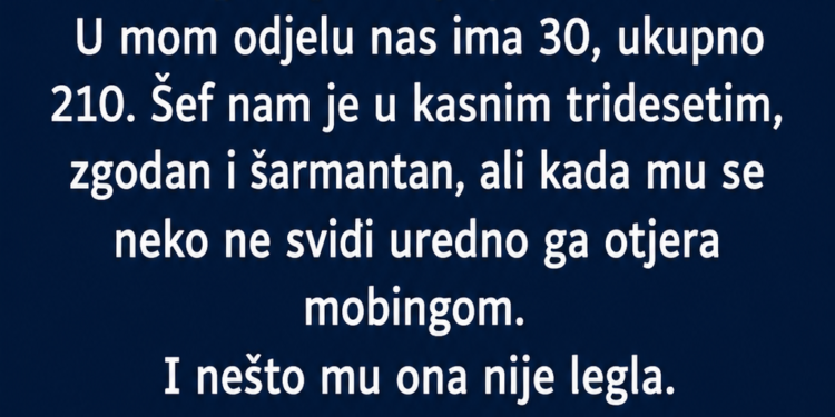ŠEF JU JE PONIZIO PRED SVIMA: Nova pripravnica mu je odgovorila tako da je CIJELA FIRMA ZANIJEMILA!