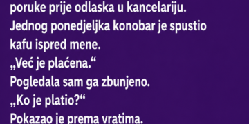 SVAKOG JUTRA MI JE NEPOZNATI ČOVJEK OSTAVLJAO KAFU NA STOLU – TEK POSLIJE MJESEC DANA SHVATILA SAM KO JE