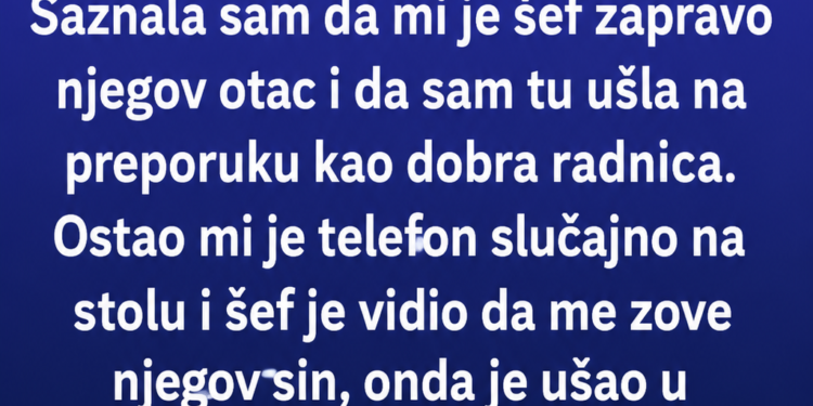 ŠEF JE OTKRIO MOJU AFERU SA NJEGOVIM OŽENJENIM SINOM: A onda je DNK TEST OTKRIO PORODIČNU TAJNU staru decenijama!