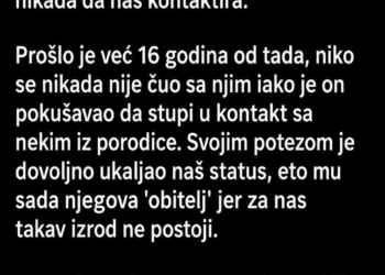 ODREKAO SAM SE SINA ZBOG ŽENE KOJU JE VOLIO: Nakon 16 godina njegova supruga mi je rekla REČENICU KOJA ME JE SLOMILA!