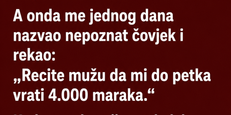 MUŽ JE GOVORIO DA MU PLATA KASNI, A ONDA SAM OTKRILA DA JE ZA TRI MJESECA PROKOCKAO 18.000 MARAKA