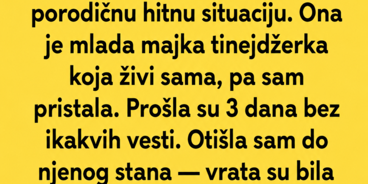 ČUVALA SAM KOMŠINICINOG SINA 3 DANA – A ONDA JE POLICIJA OTKRILA KO JE DJEČAK ZAPRAVO
