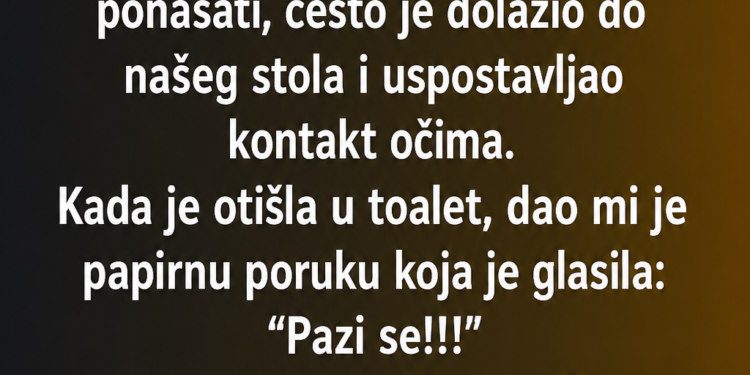 KONOBAR ME JE UPOZORIO NA PRVOM DEJTU – 8 MJESECI KASNIJE OTKRIO SAM ŠOKANTNU ISTINU O NJOJ