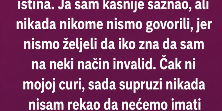 7 GODINA SAM MISLIO DA SAM STERILAN: ŽENINA TRUDNOĆA OTKRILA JE TAJNU O MOM PRAVOM OCU!