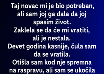 Na polici je stajala koverta sa mojim imenom.