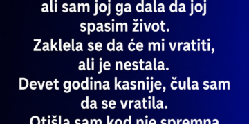 Na polici je stajala koverta sa mojim imenom.