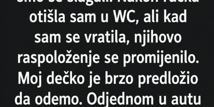 PRVI PUT SAM RUČALA S RODITELJIMA SVOG DEČKA: Kad sam ustala od stola, svi su odjednom ZAĆUTALI!