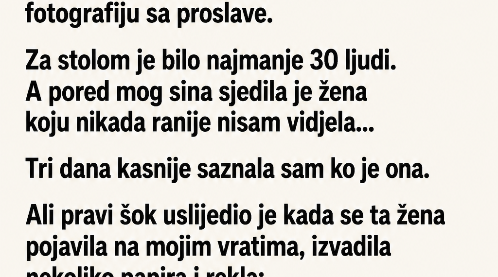 SNAHA MI JE REKLA DA NE DOLAZIM NA UNUKOV ROĐENDAN – A ONDA SAM SAZNALA KO JE SJEDIO NA MOM MJESTU