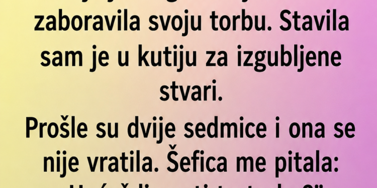 U SALONU JE OSTAVILA TORBU I NESTALA: Kad sam nakon 2 sedmice pronašla SKRIVENU PORUKU, ostala sam BEZ RIJEČI!