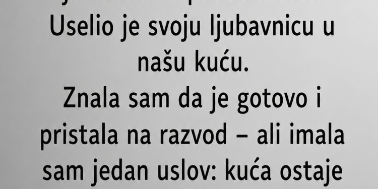 POSLIJE 30 GODINA OSTAVIO ME ZBOG MLAĐE ŽENE: A onda sam saznala KO JE ONA ZAPRAVO!
