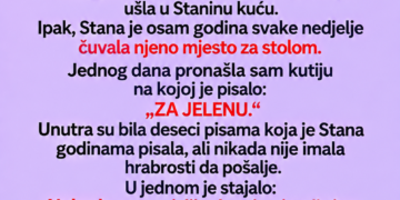 SVEKRVA JE SVAKE NEDJELJE POSTAVLJALA TANJIR ZA SNAHU KOJA JE OTIŠLA PRIJE 8 GODINA — A ONDA JE JEDNOG DANA NEKO POKUCAO NA VRATA