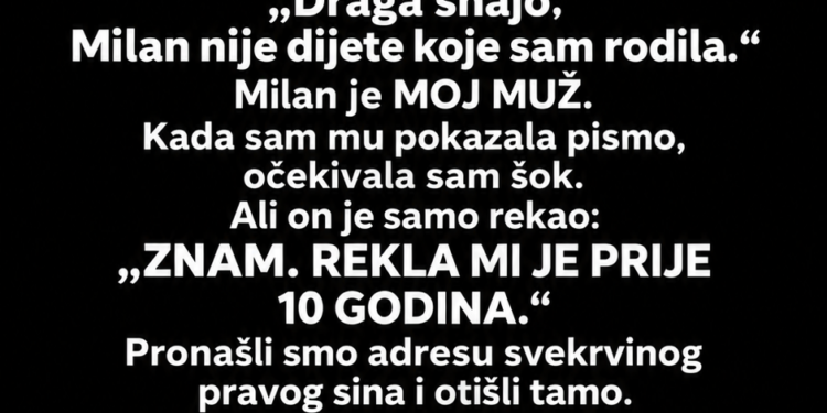 SVEKRVA MI JE PRED SMRT OSTAVILA TAJNU KOJU JE KRILA 18 GODINA – KADA SAM SAZNALA ISTINU O SVOM MUŽU, ZANIJEMILA SAM!