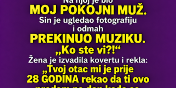 NA SVADBI MOG SINA POJAVILA SE NEPOZNATA ŽENA I SJELA ZA STO KOJI NIJE BIO PREDVIĐEN ZA GOSTE — KADA JE MLADOŽENJA VIDIO ŠTA DRŽI U RUCI, PREKINUO JE MUZIKU…