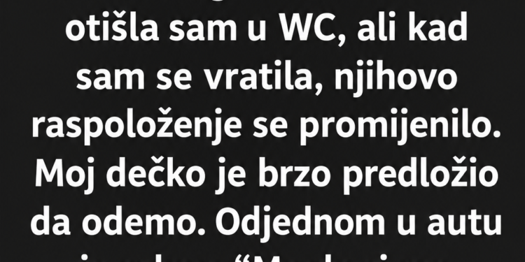 PRVI PUT SAM UPOZNALA RODITELJE SVOG DEČKA – KAD SAM SE VRATILA IZ WC-a, SVI SU ODJEDNOM ZAĆUTALI