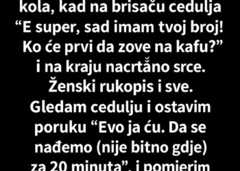 OSTAVIO JE BROJ TELEFONA NA TUĐEM AUTU – A ONDA GA JE JEDNA CEDULJA ODVELA NA NAJNEOČEKIVANIJU KAFU