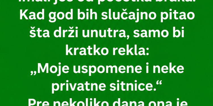 20 GODINA MI JE BRANILA DA OTVORIM JEDNU FIOKU – KADA SAM JE OTKLJUČAO, OTKRIO SAM TAJNU KOJU JE KRILA CIJELI NAŠ BRAK!