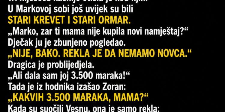 SNAHA JE SVEKRVI TRAŽILA NOVAC ZA UNUKOV NOVI KREVET – A ONDA JE BAKA SLUČAJNO OTKRILA GDJE JE NOVAC ZAVRŠIO