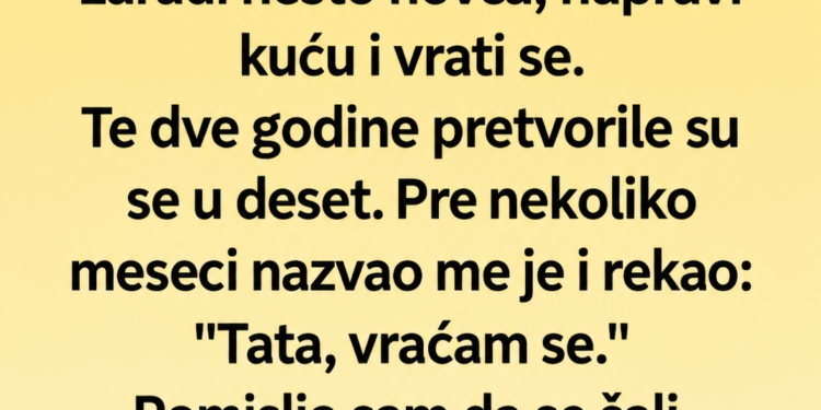 POSLE 10 GODINA U NEMAČKOJ SIN JE REKAO: „TATA, VRAĆAM SE ZAUVEK!“ Razlog ih je rasplakao!