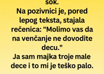 SESTRA JE ZABRANILA DJECU NA SVADBI – A ONDA JE SHVATILA KAKVU JE GREŠKU NAPRAVILA!