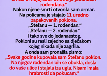 SVEKRVA JE SVAKOG MJESECA KUPOVALA POKLON ZA UNUKA KOJEG NIKADA NIJE VIDJELA — POSLIJE 11 GODINA SNAHA JE OTVORILA NJEN ORMAR