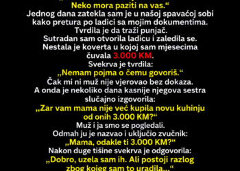SVEKRVA MI JE UKRALA 3.000 KM IZ KUĆE – A ONDA JE PRED SINOM PRIZNALA ZAŠTO JE TO URADILA!