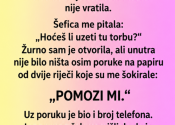U TORBI JE PRONAŠLA PORUKU „POMOZI MI“ – A ONDA SE VLASNICA VRATILA I OSTAVILA JOŠ JEZIVIJU PORUKU!