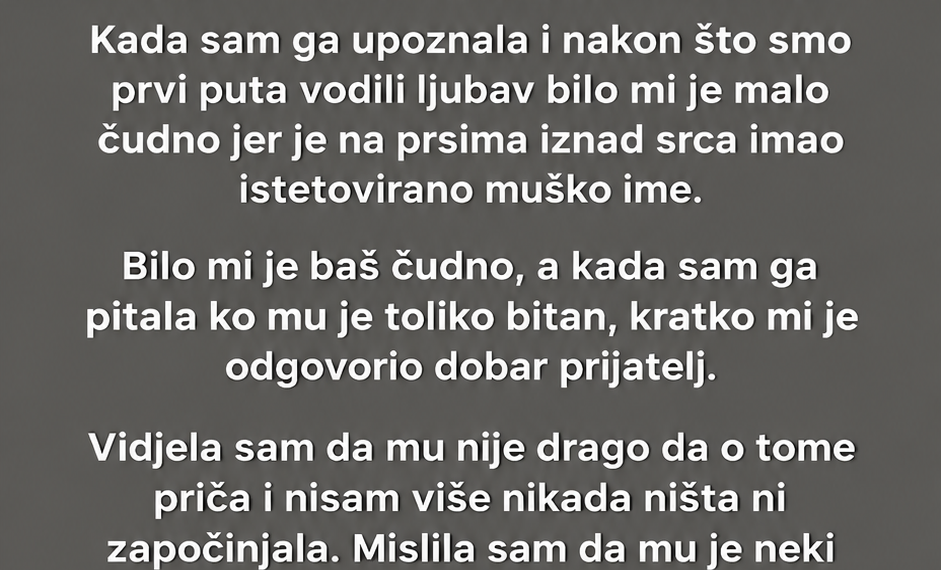 PRED VJENČANJE SAM GA ZATEKLA S MISTERIOZNIM MUŠKARCEM – A ONDA SAM UGLEDALA ISTU TETOVAŽU