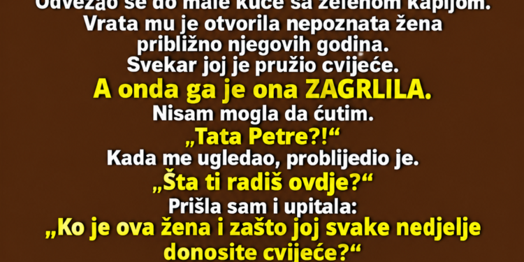 SVEKAR JE SVAKЕ NEDJELJE KUPOVAO DVA ISTA BUKETA CVIJEĆA — JEDAN JE NOSIO SVEKRVI, A KADA SAM OTKRILA KOME NOSI DRUGI, NISAM MOGLA VJEROVATI…