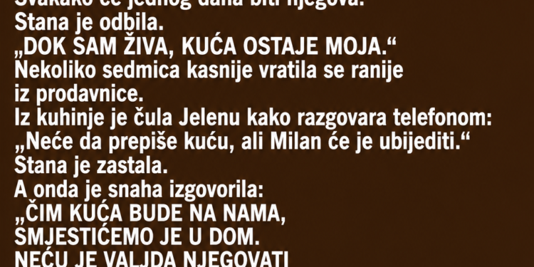 SNAHA JE SVEKRVI GODINAMA GOVORILA DA JE VOLI KAO MAJKU – A ONDA JE SVEKRVA SLUČAJNO ČULA ŠTA PLANIRA SA NJENOM KUĆOM