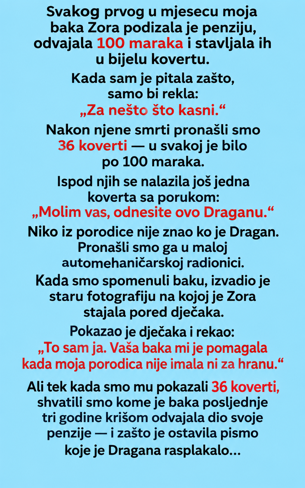 SVAKOG 1. U MJESECU JE PODIZALA PENZIJU I ODVAJALA 100 MARAKA — NAKON NJENE SMRTI PRONAŠLI SMO 36 KOVERTI