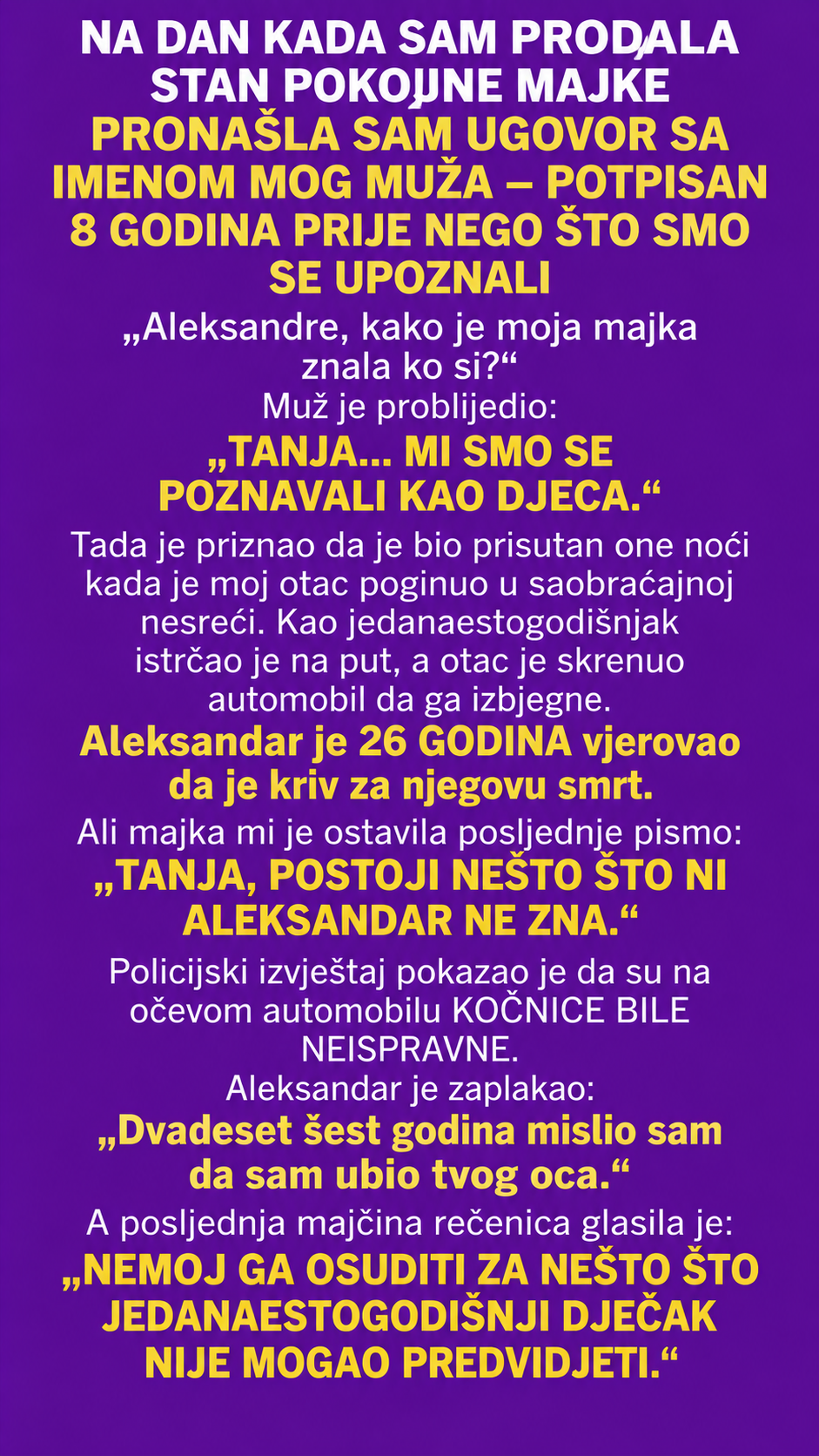 NA DAN KADA SAM PRODALA STAN POKOJNE MAJKE PRONAŠLA SAM UGOVOR SA IMENOM MOG MUŽA – POTPISAN JE 8 GODINA PRIJE NEGO ŠTO SMO SE UPOZNALI