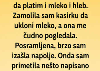 NISAM IMALA DOVOLJNO NOVCA NI ZA MLIJEKO – A ONDA SAM NA POLEĐINI RAČUNA PROČITALA PORUKU KOJU NIKADA NEĆU ZABORAVITI!