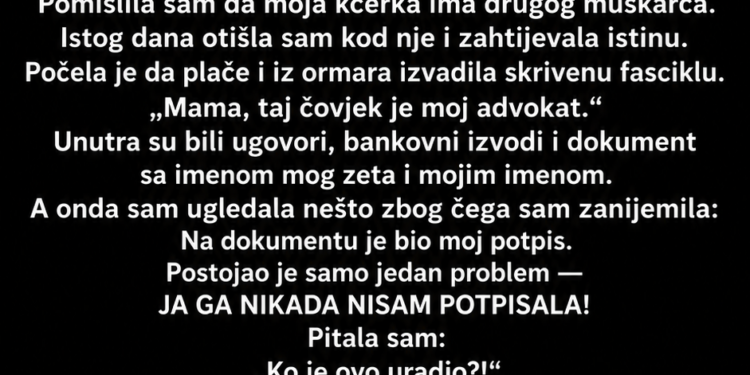 ZET MI JE POKAZAO TAJNE PORUKE MOJE KĆERKE – A ONDA SAM OTKRILA DA JE MOJA VLASTITA PORODICA KRILA MNOGO VEĆU TAJNU!