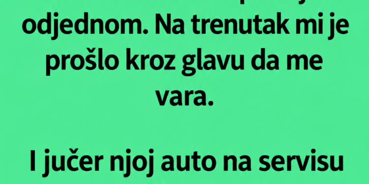 SUMNJAO JE DA GA ŽENA VARA ZBOG JEDNOG DETALJA – A ONDA JU JE SAČEKAO ISPRED POSLA I SAZNAO ISTINU