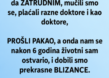 NAKON 6 GODINA BORBE DOBILI SMO BLIZANCE – A NA NJIHOVOM PRVOM PREGLEDU MUŽ JE PRIZNAO TAJNU KOJA ME SLOMILA
