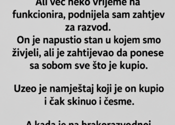 RAZVODILI SU SE, A ON JE IZ STANA ODNIO ČAK I ČESME: KAD GA JE SUDIJA PITAO ZAŠTO JE OSTAVLJA, NJEGOV ODGOVOR JE UTIŠAO SUDNICU…