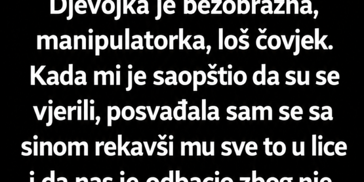 BIVŠA VJERENICA MOG SINA POJAVILA SE NA VRATIMA – ONO ŠTO MI JE OTKRILA PROMIJENILO JE SVE
