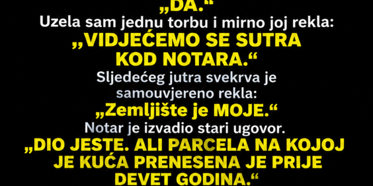 DOK SAM BILA U BOLNICI, SVEKRVA JE PROMIJENILA BRAVE NA NAŠOJ KUĆI I MOJE STVARI OSTAVILA U GARAŽI