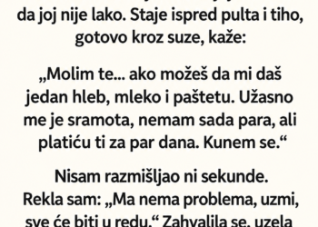 MLADA MAJKA JE ZAMOLILA ZA HLEB I MLEKO NA VERESIJU – KADA SE VRATILA, NJENE REČI SU ME RASPLAKALE