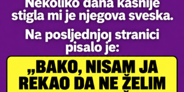 SNAHA MI JE ZABRANILA DA VIĐAM UNUKA: A onda mi je stigla njegova školska sveska sa porukom koja je sve promijenila…